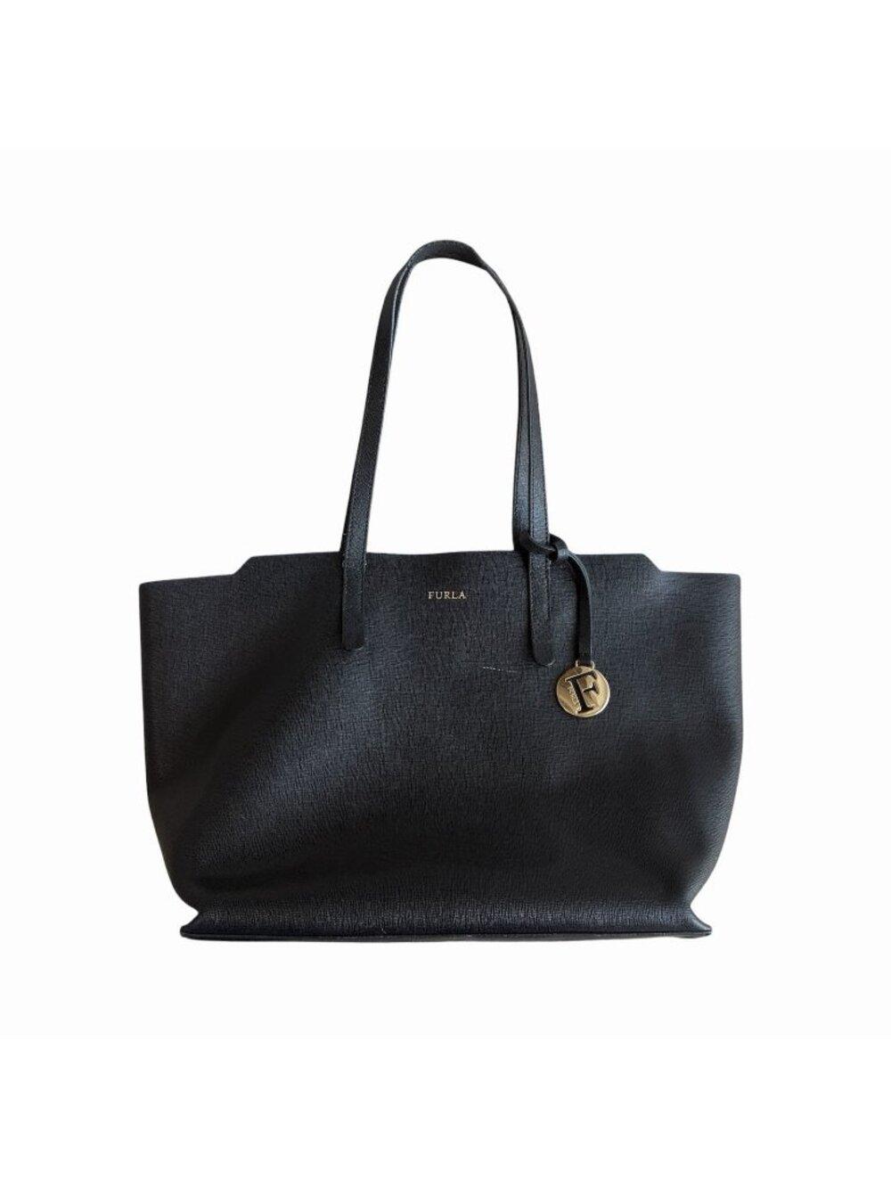 Furla Sally Saffiano Black Leather Bag Restore Upcycle Rehab Project